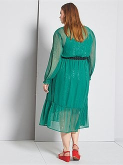 Robe longue avec brillance - Kiabi