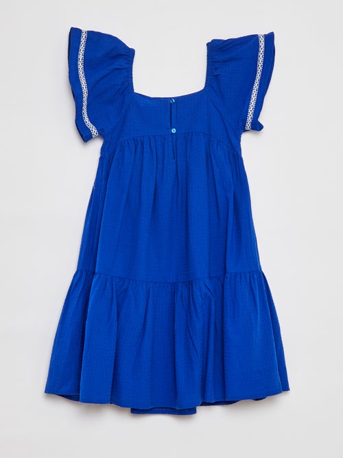 Robe longue avec broderies - Kiabi