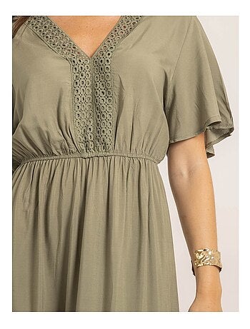 Robe longue avec broderies IREANE