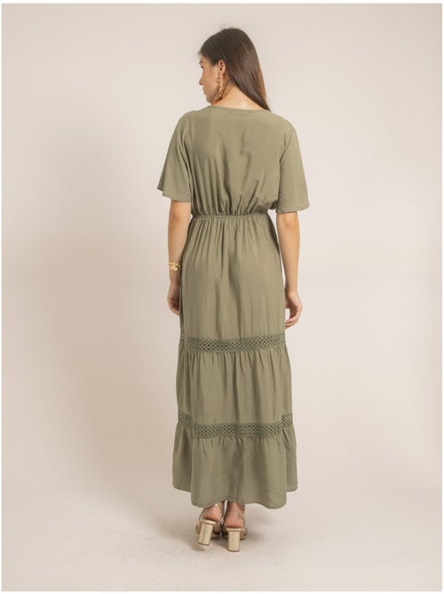 Robe longue avec broderies IREANE - Kiabi