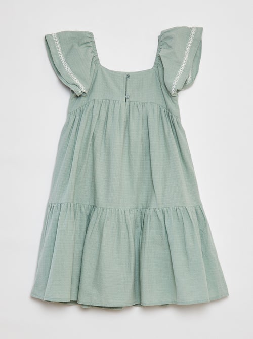 Robe longue avec broderies - Kiabi