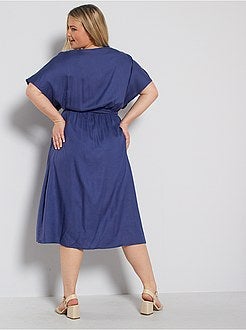 Robe longue avec ceinture - Kiabi