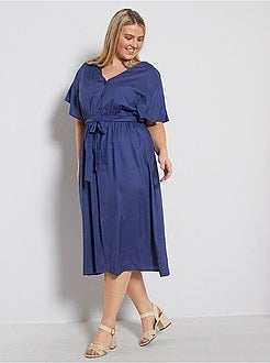Robe longue avec ceinture - Kiabi