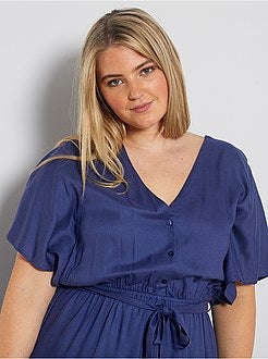 Robe longue avec ceinture - Kiabi