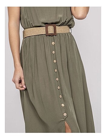 Robe longue avec ceinture ilanel