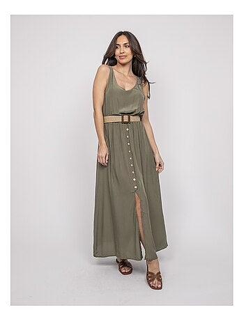 Robe longue avec ceinture ilanel