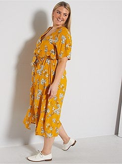 Robe longue avec ceinture - Kiabi