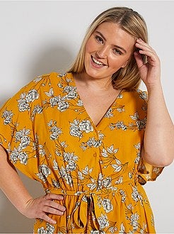 Robe longue avec ceinture - Kiabi