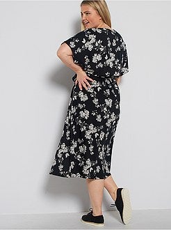 Robe longue avec ceinture - Kiabi