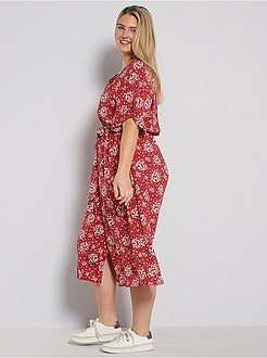 Robe longue avec ceinture - Kiabi