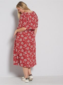 Robe longue avec ceinture - Kiabi