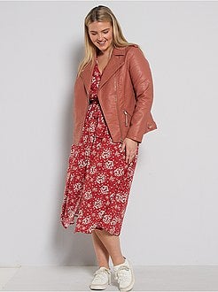 Robe longue avec ceinture - Kiabi