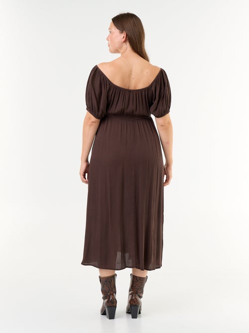 Robe longue avec col bardot - Kiabi Robe longue avec col bardot - Kiabi