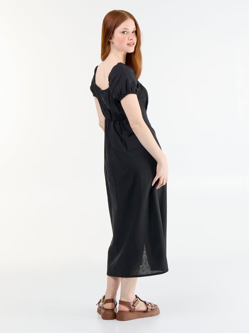 Robe longue avec col bardot - Kiabi
