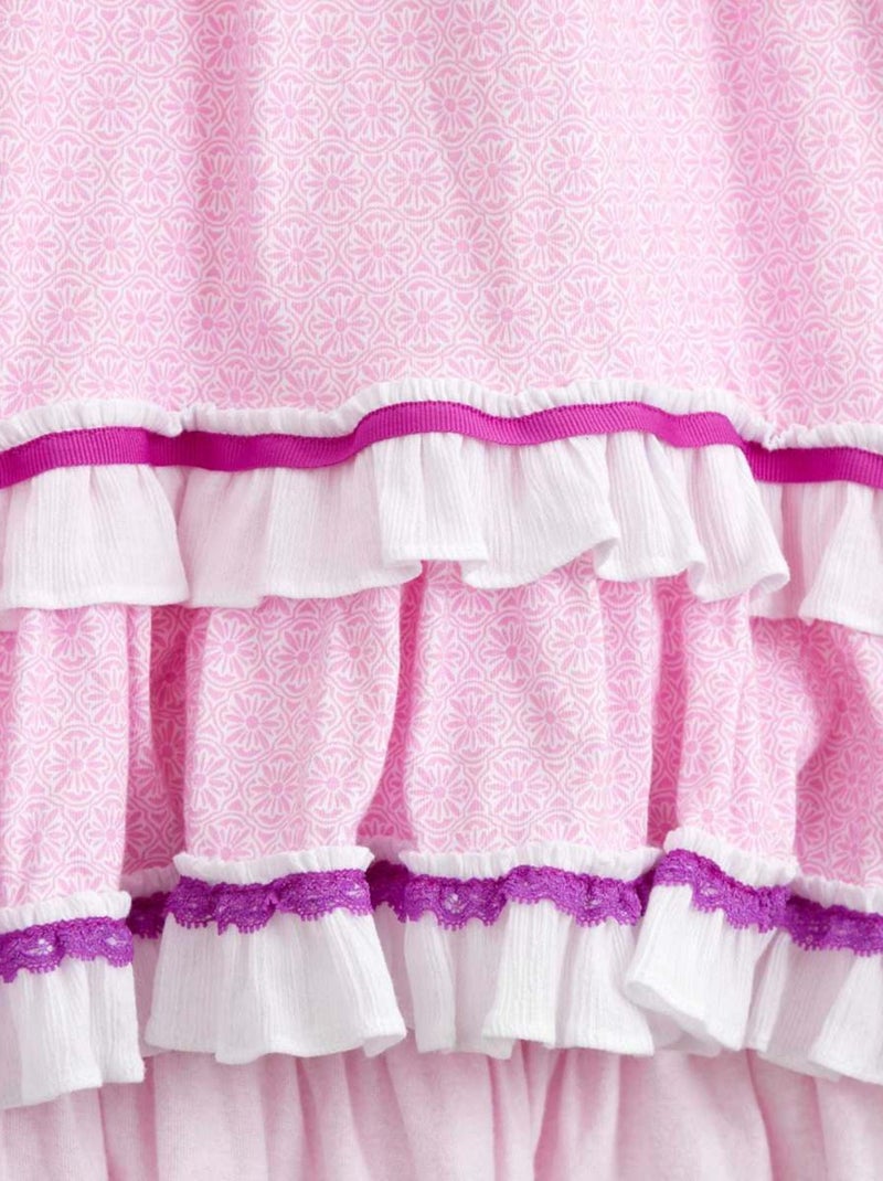 Robe Longue   avec Dentelle   2-en-1  IBIZA - La Faute à Voltaire Rose clair - Kiabi