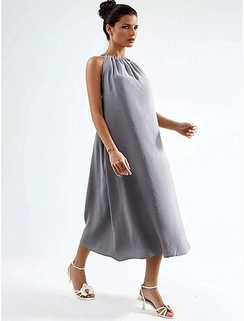 Robe longue avec détail drapé busem