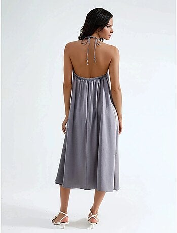 Robe longue avec détail drapé busem