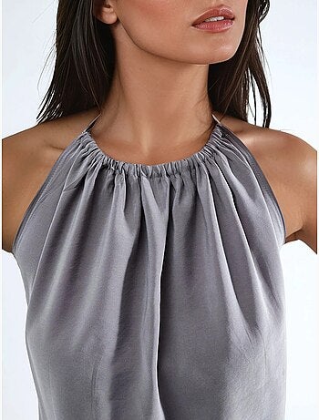 Robe longue avec détail drapé busem