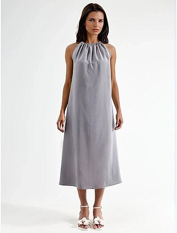 Robe longue avec détail drapé busem