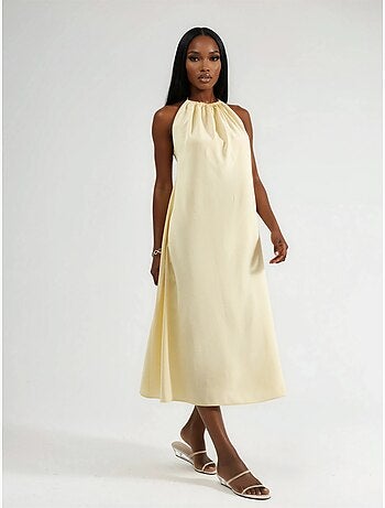 Robe longue avec détail drapé busem