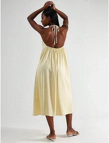 Robe longue avec détail drapé busem