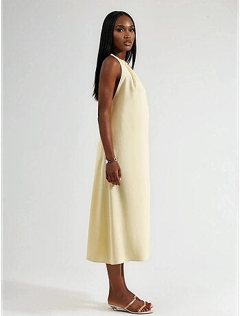 Robe longue avec détail drapé busem