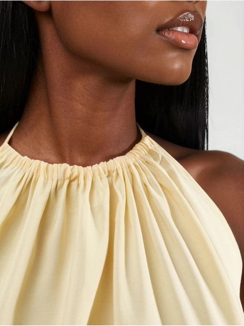 Robe longue avec détail drapé busem - Kiabi