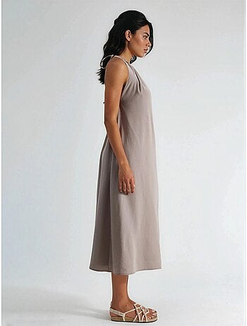 Robe longue avec détail drapé busem