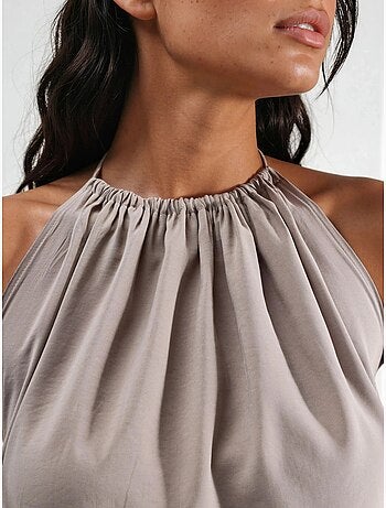 Robe longue avec détail drapé busem