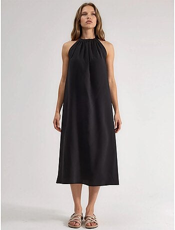 Robe longue avec détail drapé busem