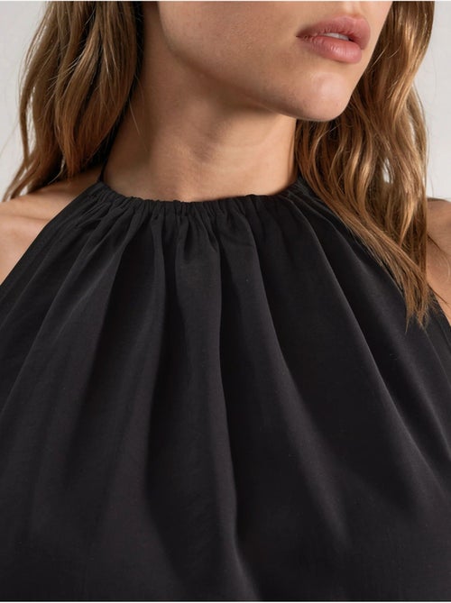 Robe longue avec détail drapé busem - Kiabi Robe longue avec détail drapé busem - Kiabi