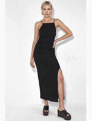 Robe longue avec détail drapé busem