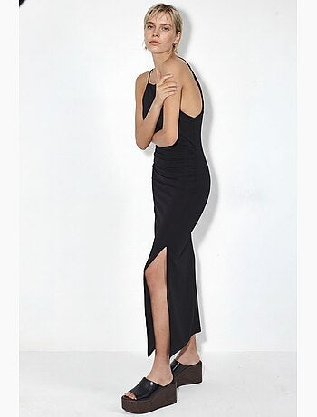 Robe longue avec détail drapé busem