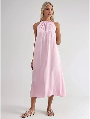 Robe longue avec détail drapé busem