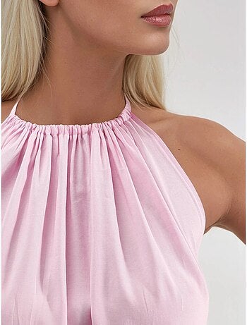 Robe longue avec détail drapé busem