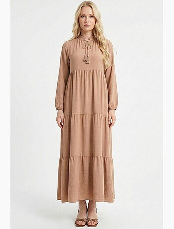 Robe longue avec détail nœud bdart
