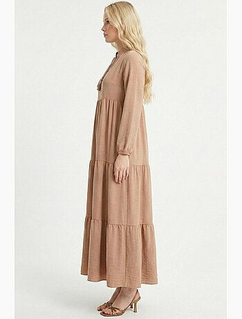 Robe longue avec détail nœud bdart
