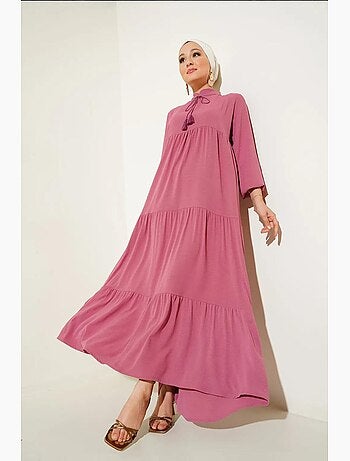 Robe longue avec détail nœud bdart