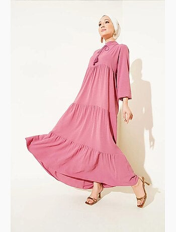Robe longue avec détail nœud bdart