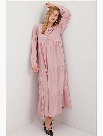 Robe longue avec détail nœud bdart
