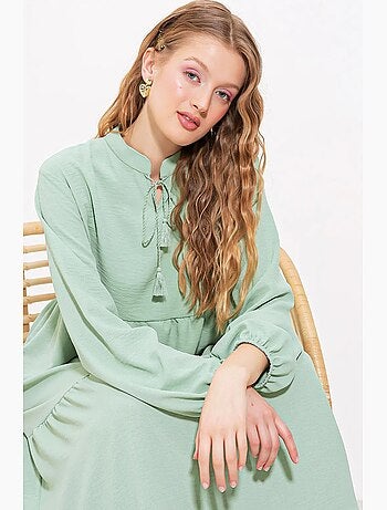 Robe longue avec détail nœud bdart