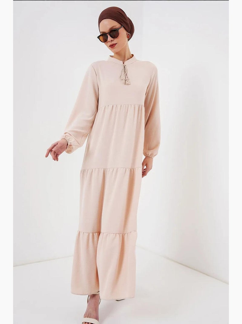 Robe longue avec détail nœud bdart Vieux rose - Kiabi
