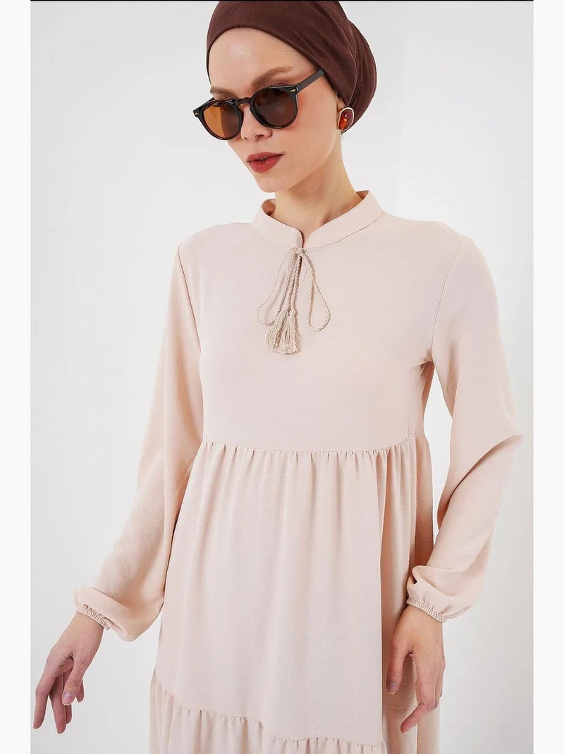 Robe longue avec détail nœud bdart Vieux rose - Kiabi