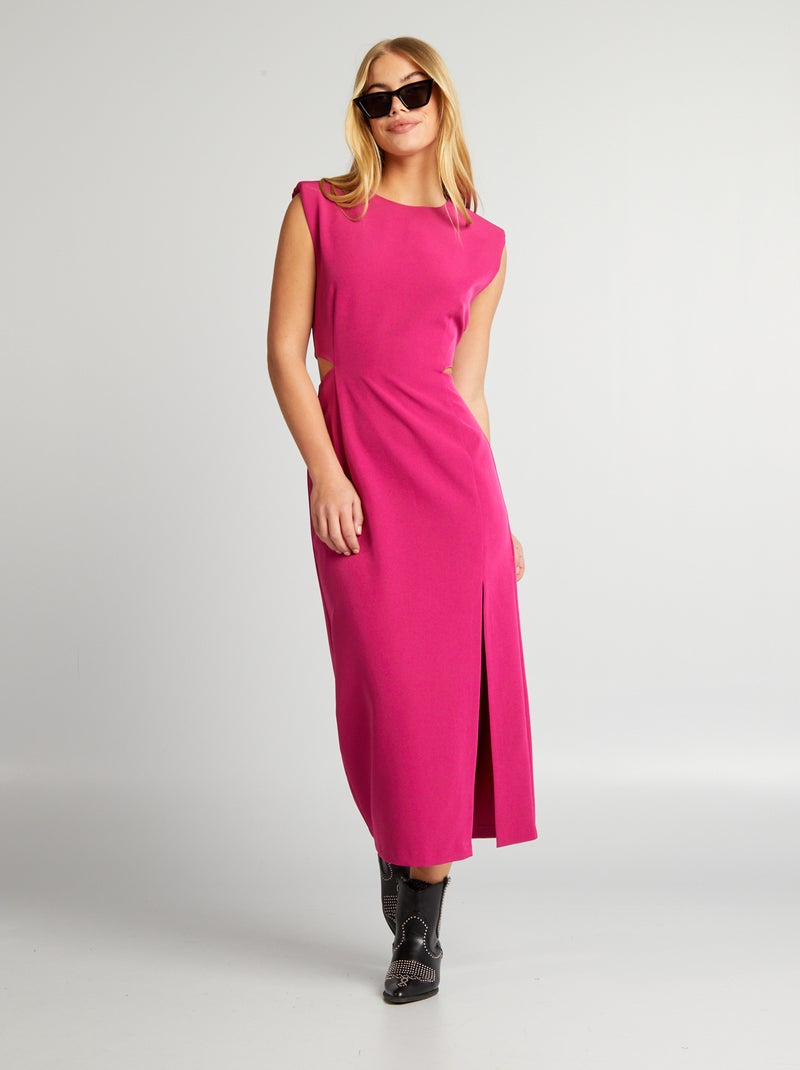 Robe longue avec épaulette Rose Femme Kiabi