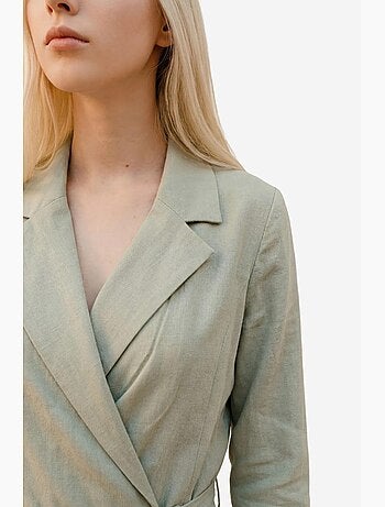 Robe longue avec fermeture à nouer et ceinture my fashion