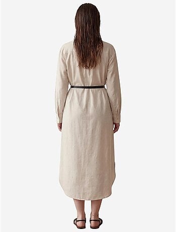 Robe longue avec fermeture boutonnée et poche my fashion