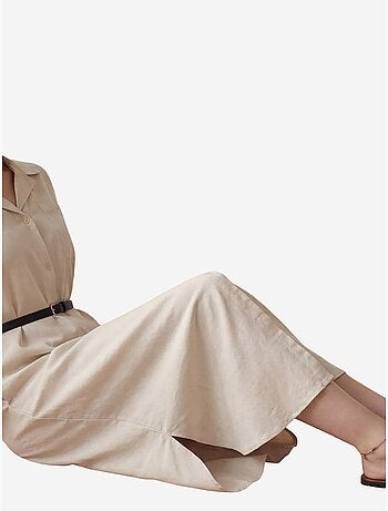 Robe longue avec fermeture boutonnée et poche my fashion