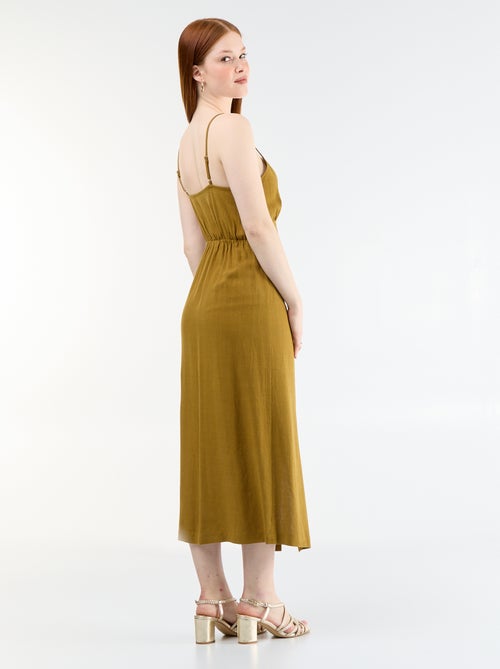 Robe longue avec fines bretelles ajustables - Kiabi Robe longue avec fines bretelles ajustables - Kiabi