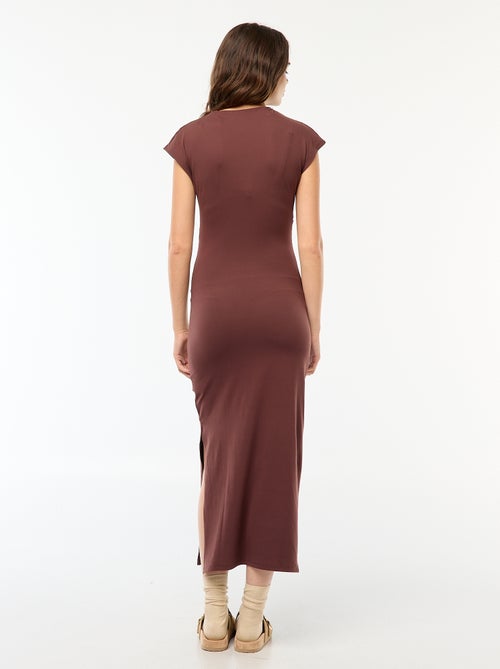 Robe longue avec fronces - Kiabi