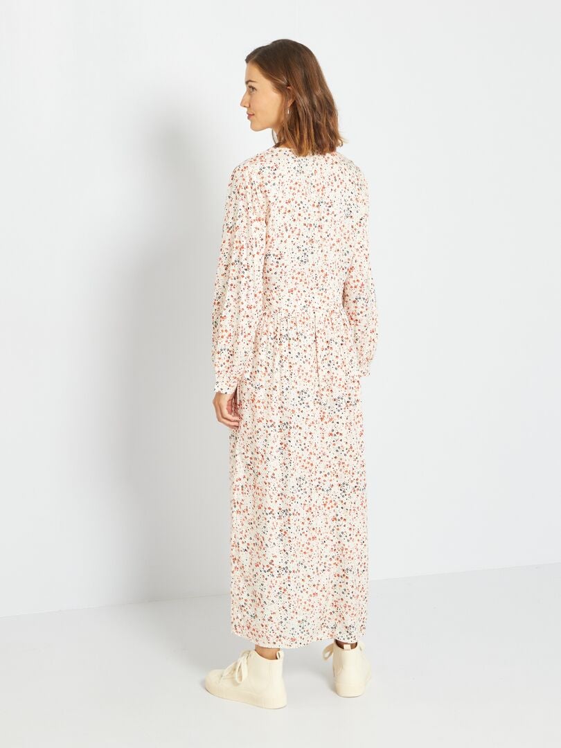 Robe longue avec imprimé fantaisie Blanc floral Kiabi 29.00€